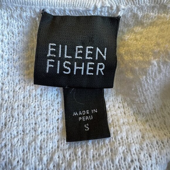 Eileen Fisher Peruvian Organic Cotton Crimp Hooded Cardigan Beach Coverup  Small - Picture 6 of 9